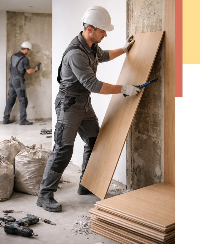 Демонтаж стеновых панелей в Кронштадте от 3652 руб. за м² быстро и недорого | ОТДЕЛОЧНИК-Крн