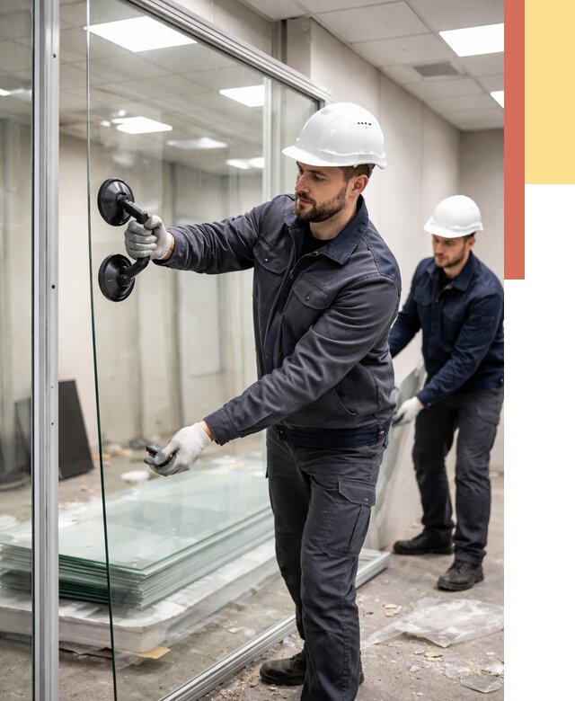 Демонтаж стеклянных перегородок в Кронштадте от 3339 руб. — быстро и недорого | ОТДЕЛОЧНИК-Крн