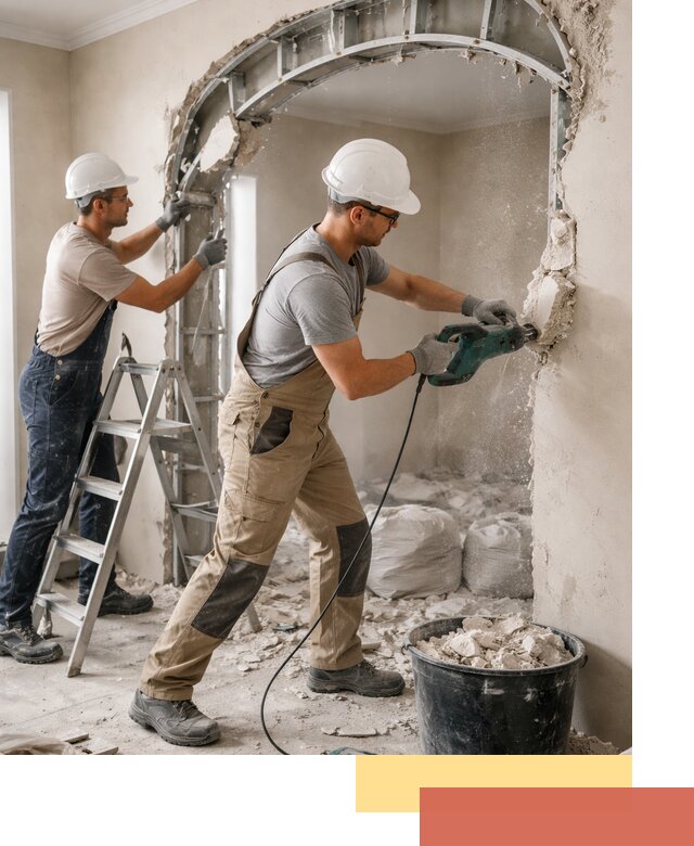 Демонтаж гипсокартонной арки в Кронштадте быстро и аккуратно