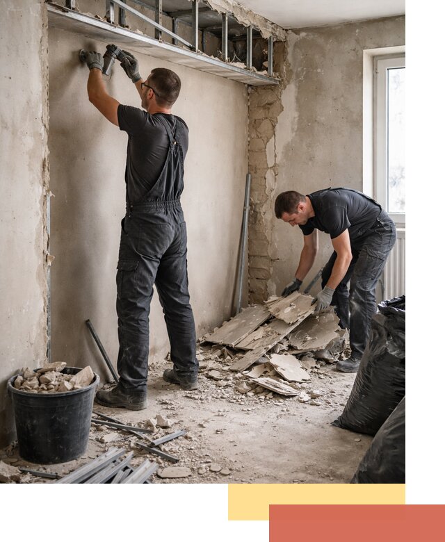 Демонтаж короба из гипсокартона в Кронштадте быстро и аккуратно