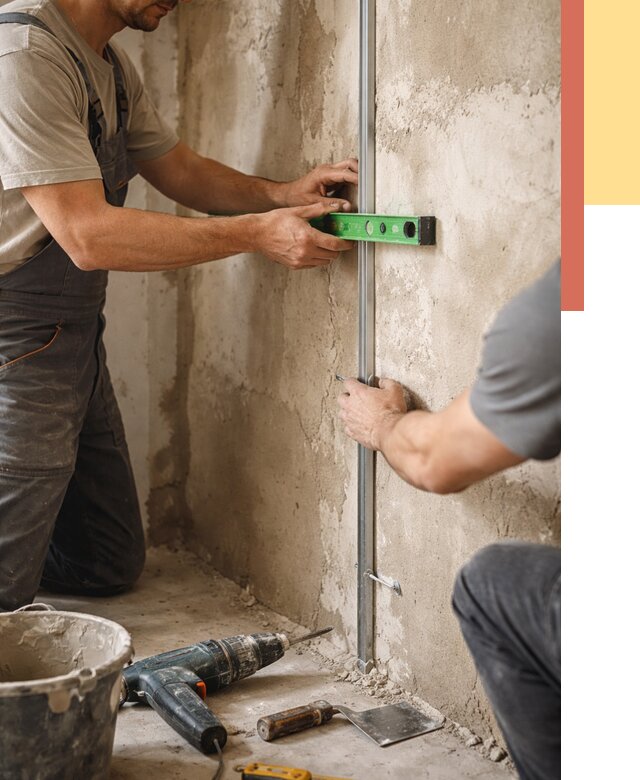 Установка штукатурных маяков в Кронштадте от 7304 руб. — быстро и недорого | ОТДЕЛОЧНИК-Крн