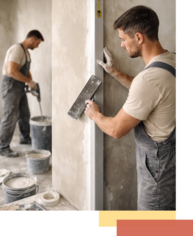 Выведение углов стен в Кронштадте: монтаж и оштукатуривание