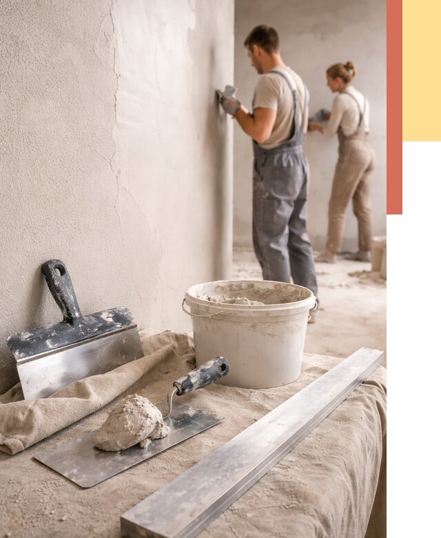 Штукатурка стен гипсовая в Кронштадте от 4695 руб/м2 — быстро и недорого | ОТДЕЛОЧНИК-Крн