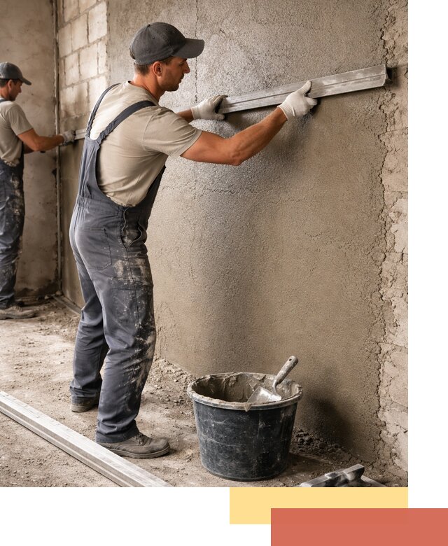 Штукатурка стен цементно-песчаная в Кронштадте профессионально