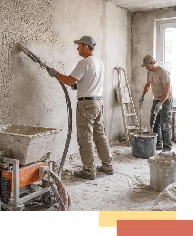 Машинная штукатурка стен в Кронштадте — быстро и качественно