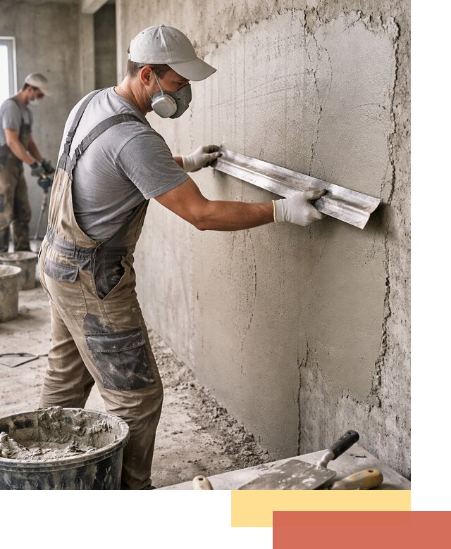 Штукатурка бетонных стен в Кронштадте качественно и долговечно