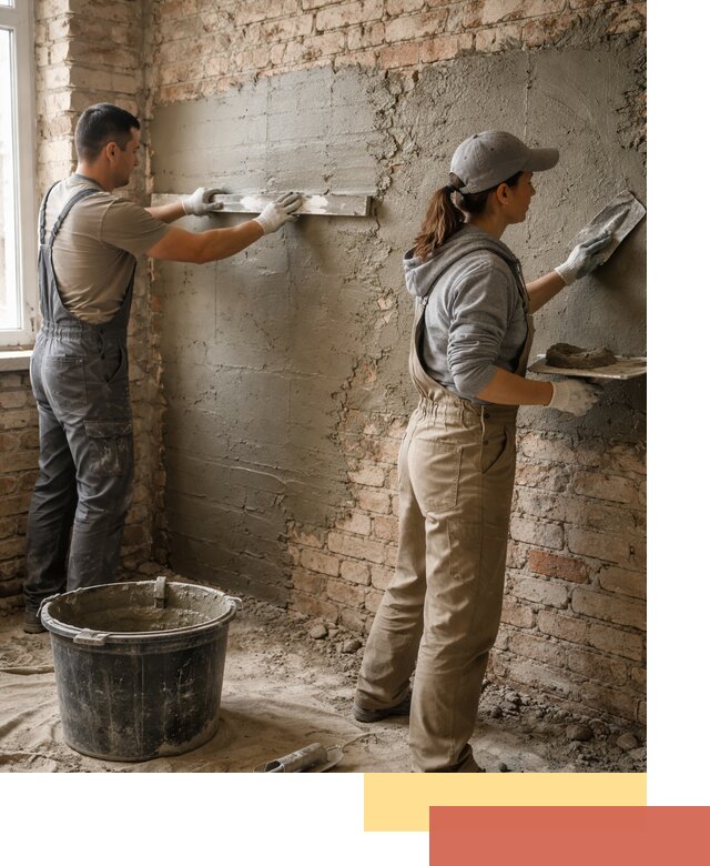 Штукатурка кирпичных стен в Кронштадте — качественно и надежно