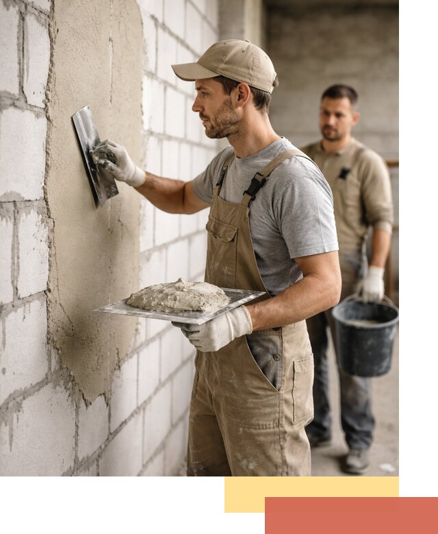 Штукатурка стен из газобетона в Кронштадте под ключ