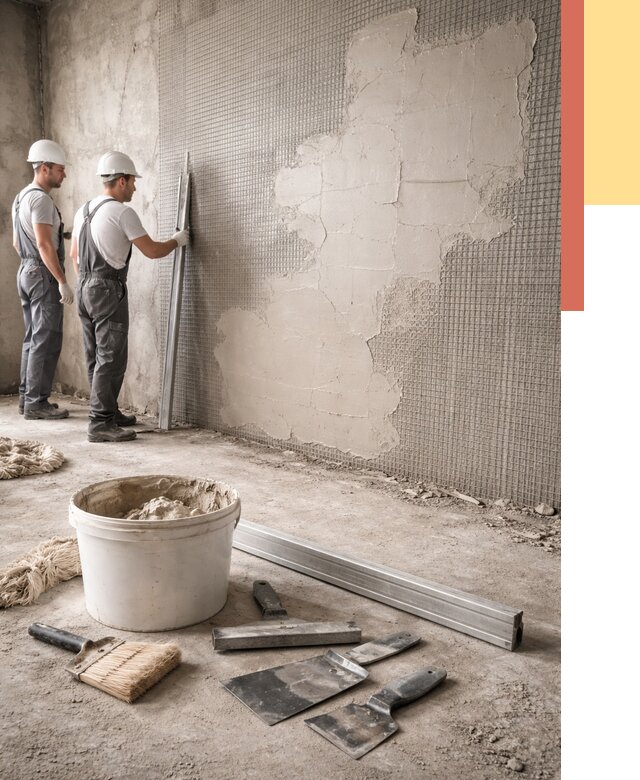 Штукатурка стен по сетке в Кронштадте от 5739 руб./м2 — быстро и недорого | ОТДЕЛОЧНИК-Крн