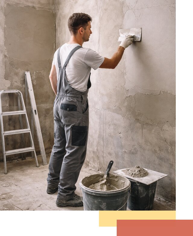 Штукатурка стен в ванной под ключ в Кронштадте