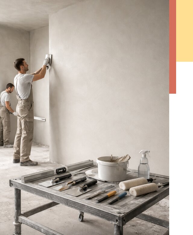 Штукатурка стен под покраску в Кронштадте от 4695 руб./м² — качественно и недорого | ОТДЕЛОЧНИК-Крн