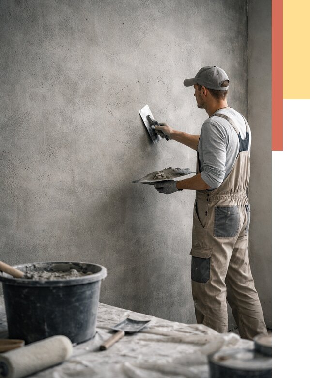 Декоративная штукатурка под бетон в Кронштадте от 2609 руб./м² — нанесение под ключ | ОТДЕЛОЧНИК-Крн