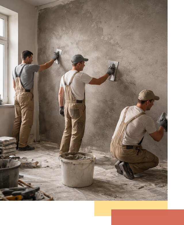 Декоративная штукатурка под бетон в Кронштадте для стен и потолков