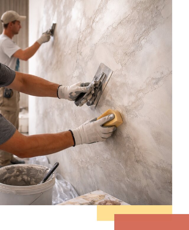 Декоративная штукатурка под мрамор в Кронштадте для стен и потолков