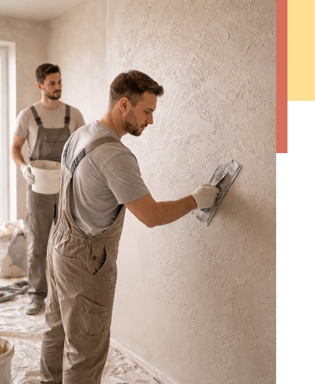 Фактурная штукатурка стен в Кронштадте от 4382 руб./м² — заказать под ключ | ОТДЕЛОЧНИК-Крн