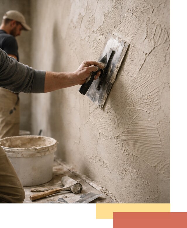 Фактурная штукатурка стен в Кронштадте — монтаж, отделка, реставрация