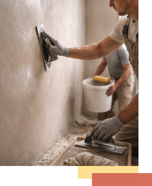 Нанесение марокканской штукатурки таделакт в Кронштадте