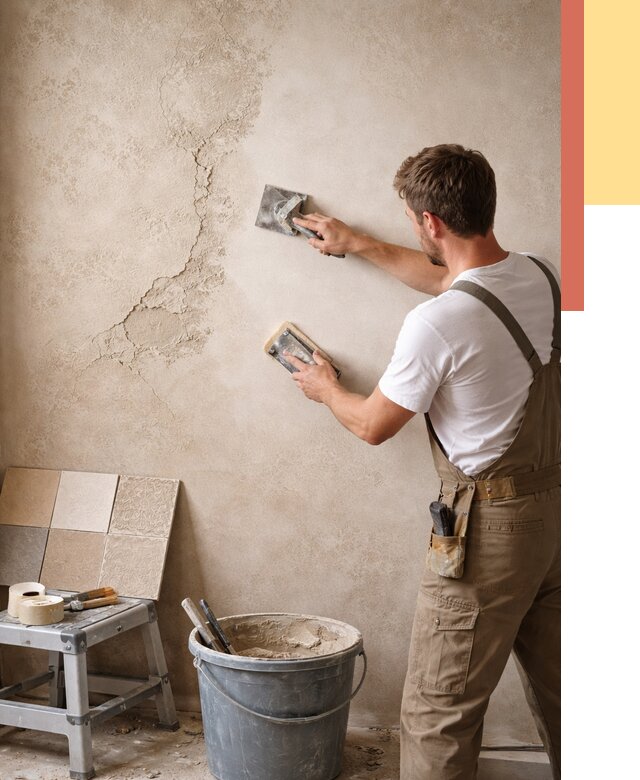 Ремонт декоративной штукатурки в Кронштадте от 4695 руб. под ключ | ОТДЕЛОЧНИК-Крн