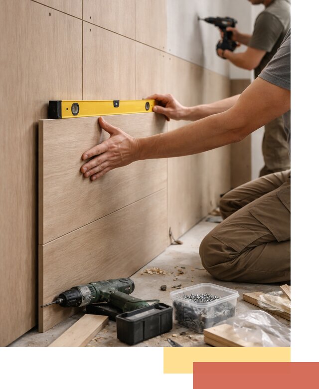 Профессиональный монтаж МДФ панелей на стены в Кронштадте