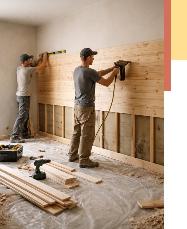 Монтаж деревянной вагонки на стены в Кронштадте от 7826 руб. | Услуги монтажа вагонки | ОТДЕЛОЧНИК-Крн