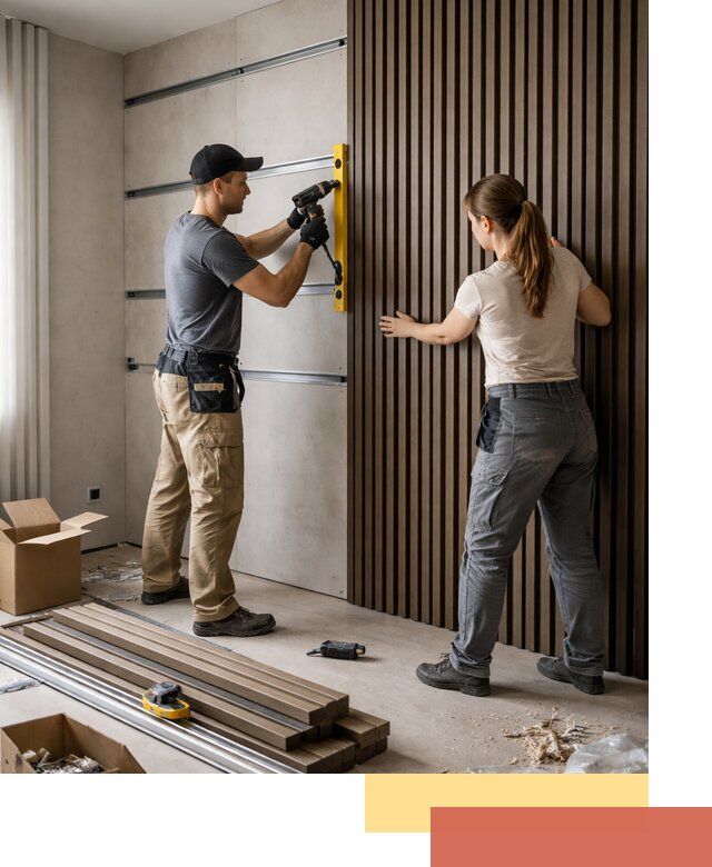 Монтаж реечных панелей на стены в Кронштадте