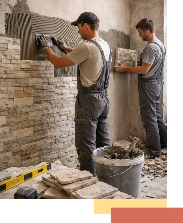 Монтаж искусственного камня в Кронштадте — облицовка стен и фасадов