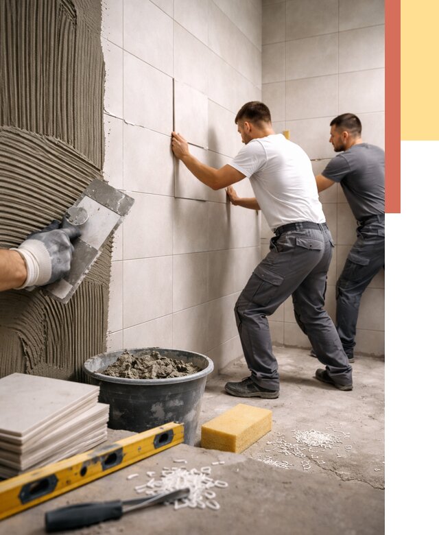 Укладка плитки на стены в Кронштадте от 887 руб. — качественно и недорого | ОТДЕЛОЧНИК-Крн