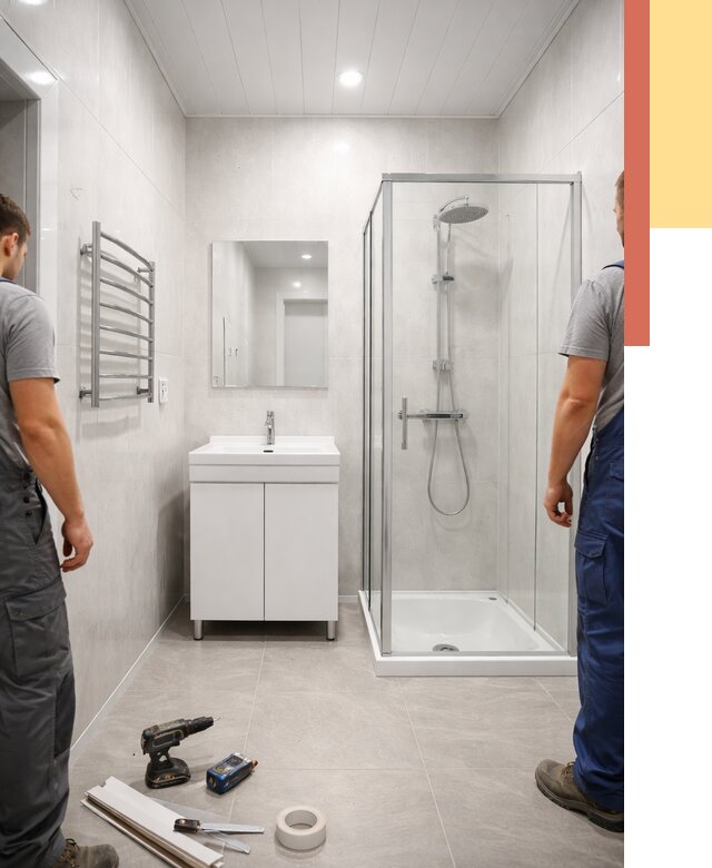 Отделка ванной комнаты панелями ПВХ в Кронштадте от 4695 руб. за м2 | ОТДЕЛОЧНИК-Крн