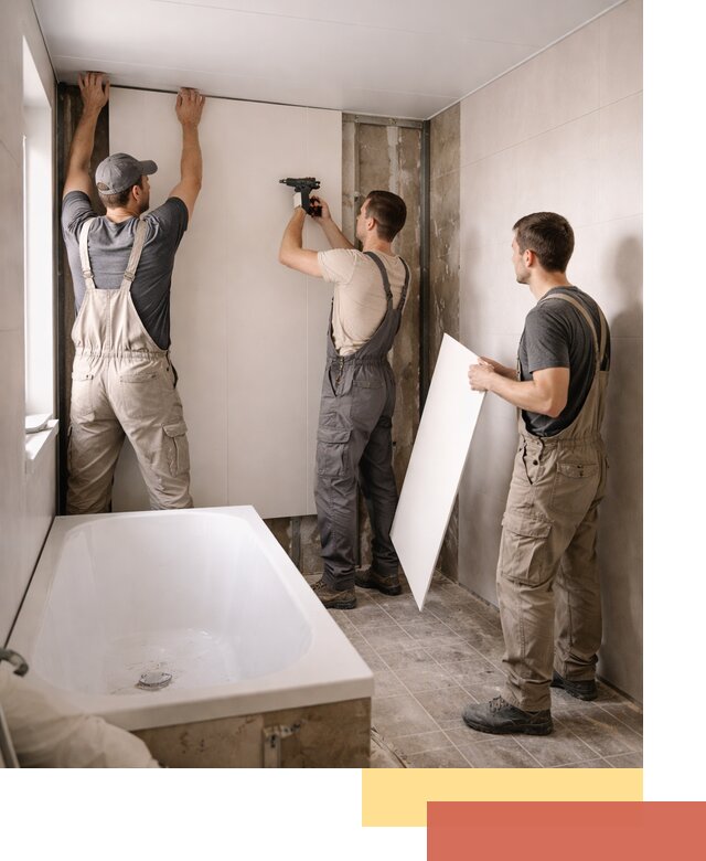 Отделка ванной панели ПВХ профессионально в Кронштадте