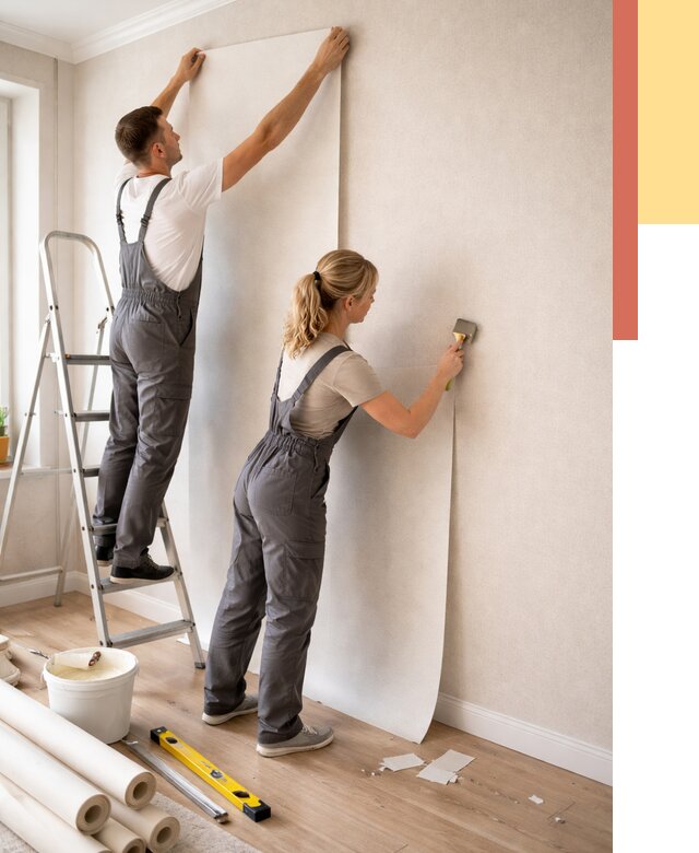 Поклейка флизелиновых обоев в Кронштадте от 6260 руб. | Быстро и недорого — ОТДЕЛОЧНИК-Крн