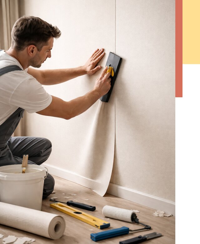 Поклейка виниловых обоев в Кронштадте от 4695 руб. | Быстро и недорого — ОТДЕЛОЧНИК-Крн