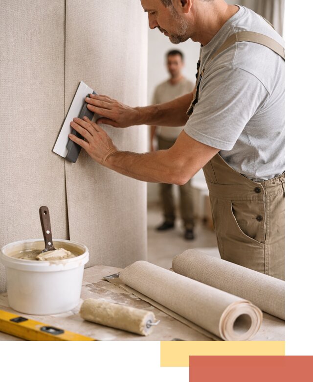 Поклейка текстильных обоев в Кронштадте профессионально и аккуратно