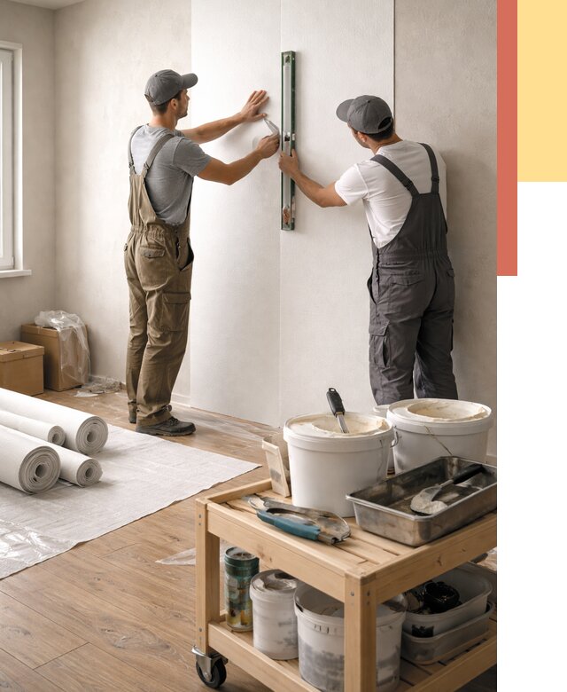 Поклейка стеклообоев в Кронштадте от 6782 руб. за м2 — быстро и недорого | ОТДЕЛОЧНИК-Крн