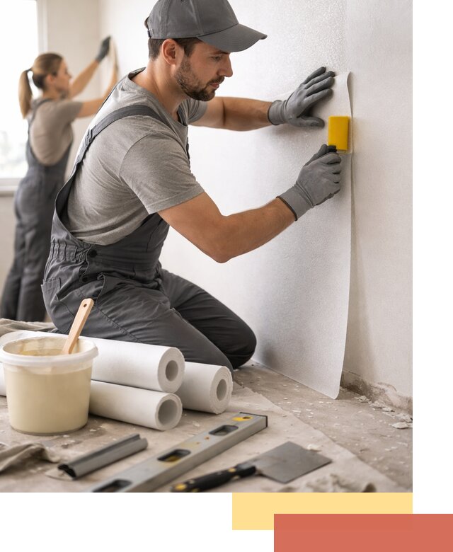 Поклейка стеклообоев профессионально в Кронштадте