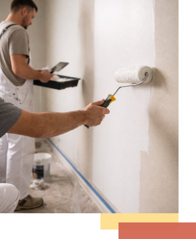 Покраска стен акриловой краской профессионально в Кронштадте