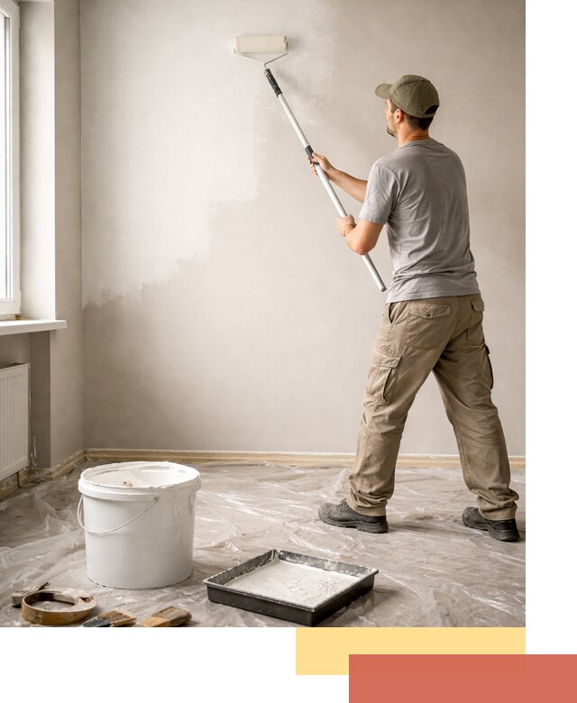 Покраска стен латексной краской в Кронштадте качественно и быстро