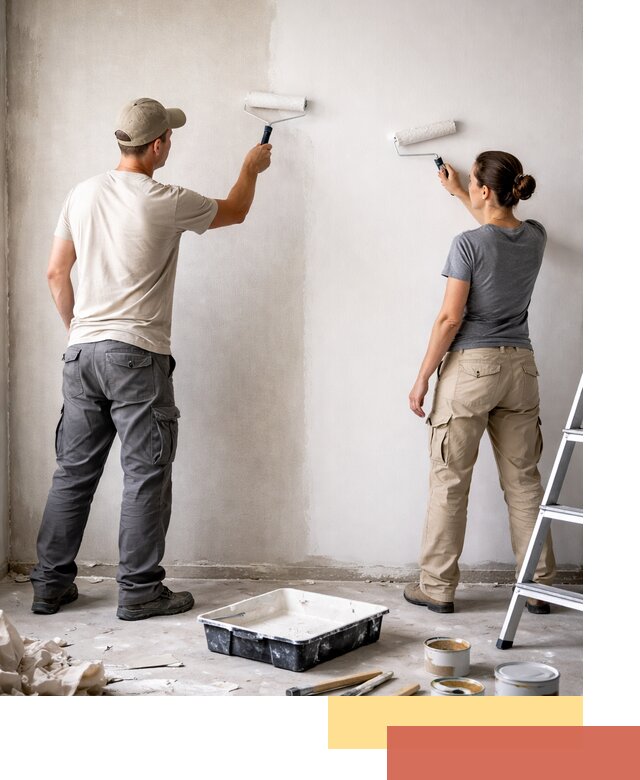 Окраска стен по стеклохолсту в Кронштадте качественно и долговечно