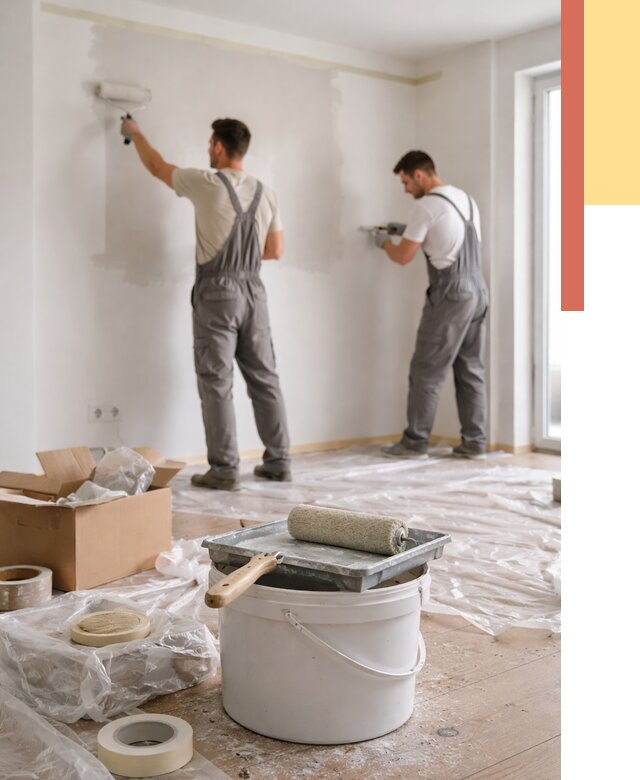 Покраска стен в квартире в Кронштадте от 2609 руб/м2 — быстро и недорого | ОТДЕЛОЧНИК-Крн