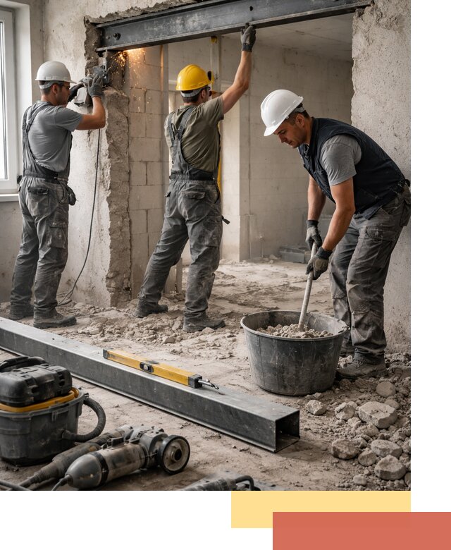 Создание проемов в стенах и несущих конструкциях в Кронштадте