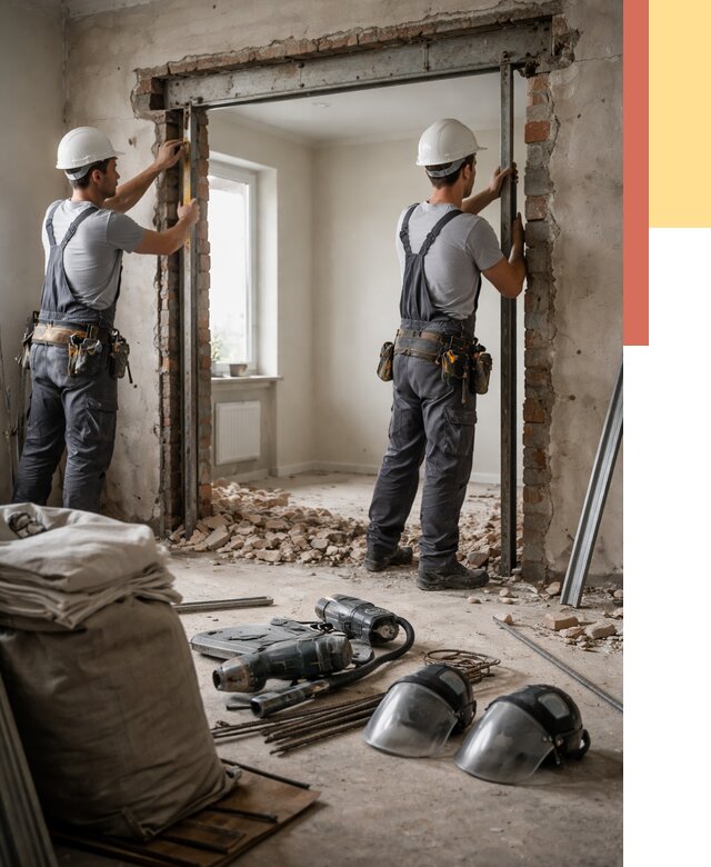 Расширение дверного проема в Кронштадте от 13043 руб. под ключ | ОТДЕЛОЧНИК-Крн