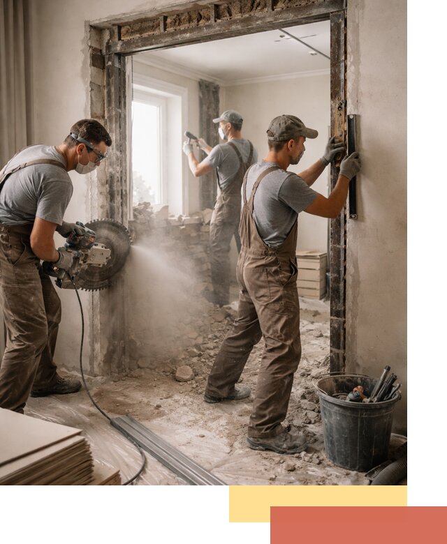 Расширение дверного проема под установку новой двери в Кронштадте