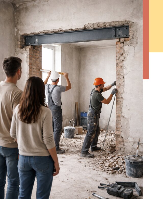 Усиление проема в стене в Кронштадте от 9912 руб. — усиление дверного проема металлоконструкцией | ОТДЕЛОЧНИК-Крн