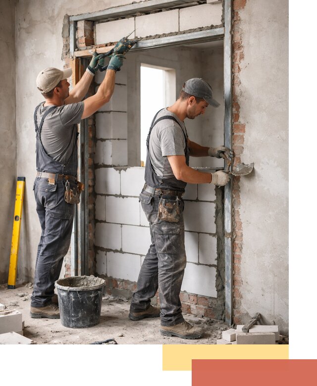 Закладка дверного проема под ключ в Кронштадте: демонтаж, монтаж, отделка