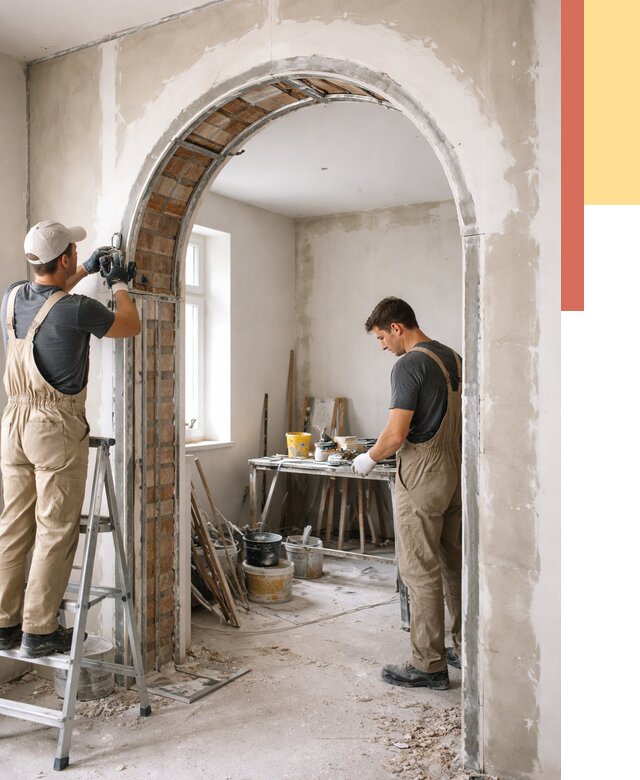 Устройство арочного проема в Кронштадте от 9912 руб. под ключ — быстро и недорого | ОТДЕЛОЧНИК-Крн