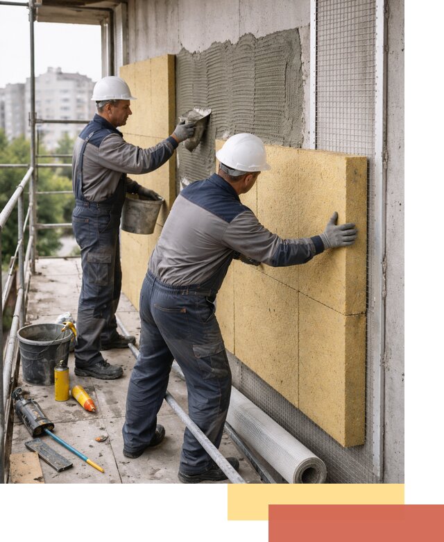 Утепление стен зданий и домов в Кронштадте качественно и надежно