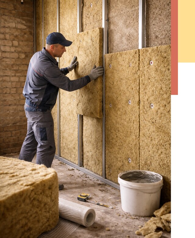 Утепление стен минватой в Кронштадте от 1409 руб./м2 — недорого и быстро | ОТДЕЛОЧНИК-Крн