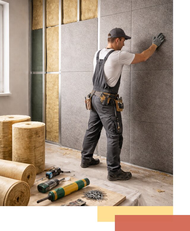 Профессиональная шумоизоляция стен в Кронштадте для квартиры и офиса