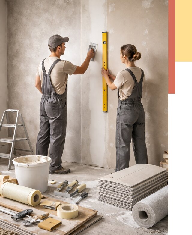 Отделка стен в Кронштадте от 1565 руб/м² — недорого, быстро, под ключ | ОТДЕЛОЧНИК-Крн