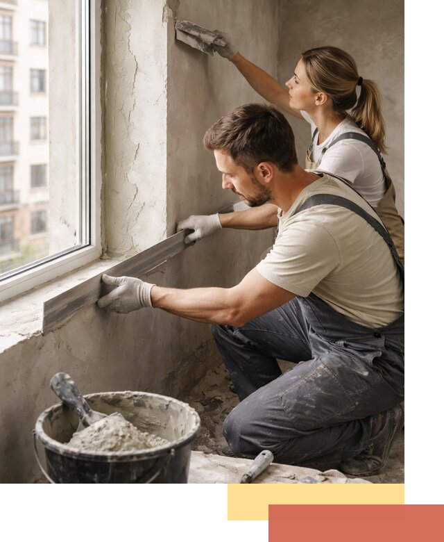 Штукатурка откосов дверей и окон профессионально в Кронштадте