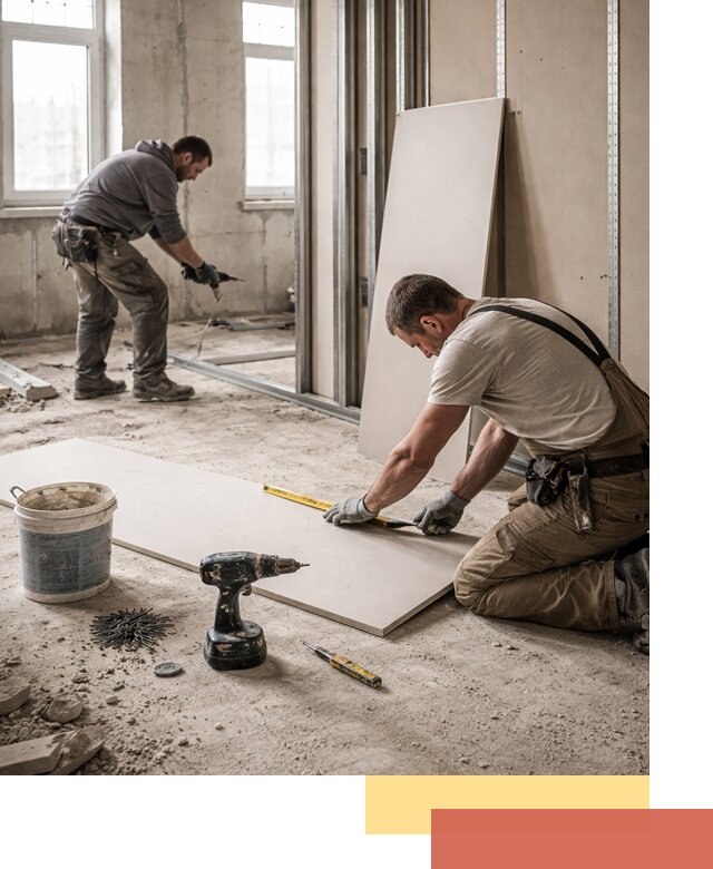 Кладка перегородок из ПГП под ключ в Кронштадте